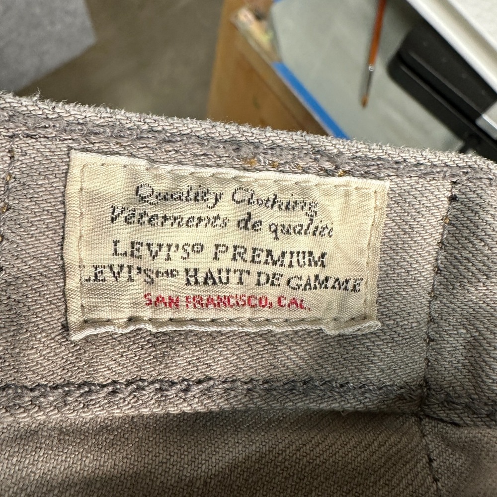 Levi's 501 Premium Jeans Womens W27 L26‎ Gray Button Fly 100% Cotton Straight - Picture 5 of 15